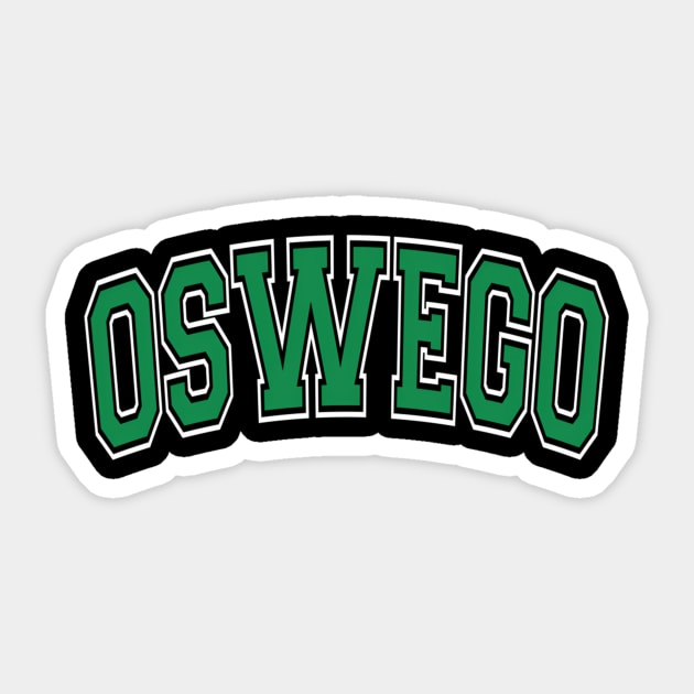 Oswego Ny New York Varsity Style Green Text Sticker by SnugFarm